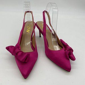 YDN Pointed Toe Slingback Slip on Dress Pump Heels